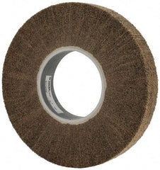 3M - 12" Diam Aluminum Oxide Cutting, Polishing Flap Wheel - 5" Hole, 2" Wide, Density 7, Nonwoven, Medium Grade, 3,400 Max RPM - Benchmark Tooling