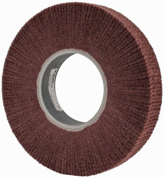 3M - 12" Diam Aluminum Oxide Finishing Flap Wheel - 5" Hole, 2" Wide, Density 3, Nonwoven, Fine Grade, 2,500 Max RPM - Benchmark Tooling