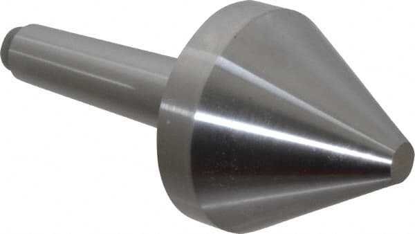 Riten - 2-3/4" Head Diam, Hardened Tool Steel Bull Nose Point Solid Dead Center - 3MT Morse Taper, 2-3/4" Point Diam, 1.939" Point Length, 2-61/64" OAL - Benchmark Tooling