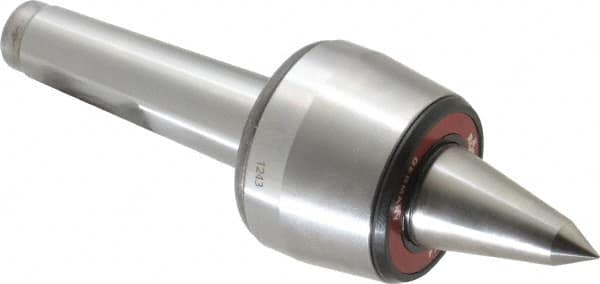 Rohm - MT4 Taper Shank, 2.755" Head Diam 500 Lb Capacity Live Center - 3,800 Max RPM, 2-3/32" Head Length, 1.2598" Point Diam, 2.087" Point Len, 1,100 Lb Max Workpc, 8.583" OAL, Long Point - Benchmark Tooling