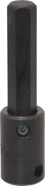 Proto - 3/8" Drive, 10mm Impact Hex Bit Socket - 1-5/8" Bit Length, 2-23/32" OAL - Benchmark Tooling