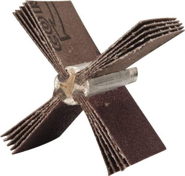 Merit Abrasives - 80 Grit, Coated, Aluminum Oxide Bore Polisher - Medium Grade, 20,000 RPM, Polishes Bores with 1-1/2 to 2" Diam - Benchmark Tooling