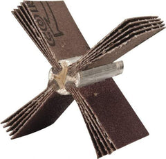 Merit Abrasives - 80 Grit, Coated, Aluminum Oxide Bore Polisher - Medium Grade, 20,000 RPM, Polishes Bores with 1-1/2 to 2" Diam - Benchmark Tooling