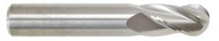 M.A. Ford - 7/16" Diam, 1" LOC, 4 Flute Solid Carbide Ball End Mill - TiCN Finish, Single End, 2-3/4" OAL, 7/16" Shank Diam, Spiral Flute - Benchmark Tooling