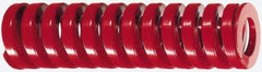 Dayton Lamina - 1-1/2" Hole Diam, 3/4" Rod Diam, 4" Free Length, Red Die Spring - 90.6 Lb Max Deflection, 1.2" Max Deflection, Heavy Duty, Chromium Vanadium Steel - Benchmark Tooling