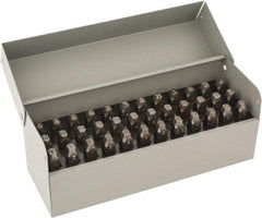 C.H. Hanson - 36 Piece, 3/16" Character Steel Stamp Set - Letters & Figures, Low Stress Round Face Dot - Benchmark Tooling