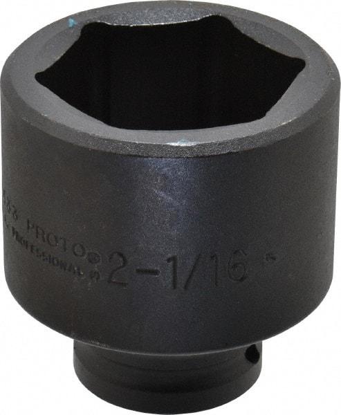 Proto - 3/4" Drive 2-1/16" Standard Impact Socket - 6 Points, 3-3/32" OAL - Benchmark Tooling