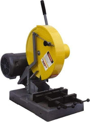 Kalamazoo - 14" Blade Diam, 1" Arbor Hole, Straight Chop & Cutoff Saw - 3,450 RPM, 5 hp, 220/440 Volts, 3 Phase - Benchmark Tooling