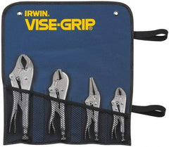 Irwin - 4 Piece Locking Plier Set - Comes in Nylon Roll - Benchmark Tooling