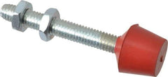 De-Sta-Co - M6 Carbon Steel Cap Tip Clamp Spindle Assembly - 39.88mm Thread Length, 54.1mm OAL, Flat Tip Cap, 0.63" Tip Surface Diam, Use with Toggle Clamps - Benchmark Tooling