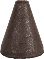 Cratex - 1" Max Diam x 1-1/4" Long, Taper, Rubberized Point - Medium Grade, Silicon Carbide, 1/4" Arbor Hole, Unmounted - Benchmark Tooling