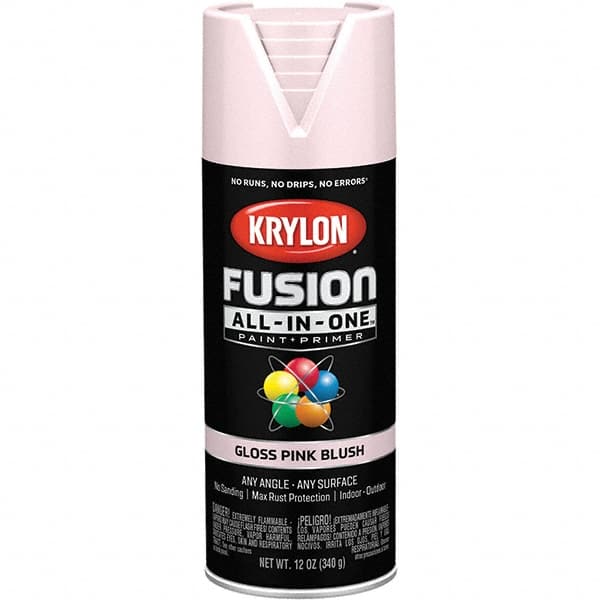 Krylon - Spray Paints; Type: Acrylic Enamel Spray Paint ; Color: Pink Blush ; Color Family: Pink ; Finish: Gloss ; Tack-free Dry Time (Minutes): 25 ; Application: Spray - Exact Industrial Supply