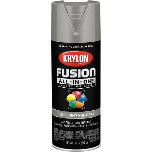 Krylon - Spray Paints Type: Acrylic Enamel Spray Paint Color: Vintage Gray - Benchmark Tooling