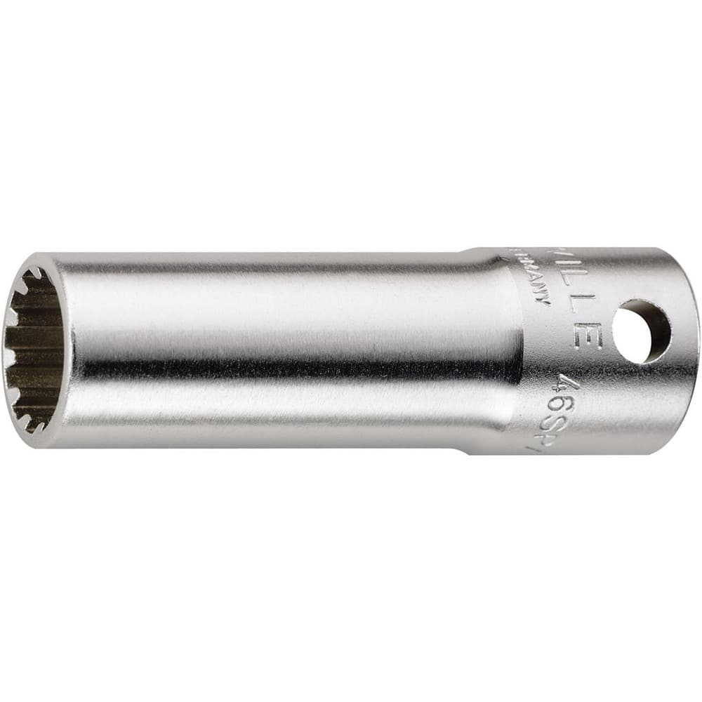 Specialty Sockets; Type: Spline Socket; Drive Size: 0.375 in; Socket Size: SP12; Insulated: No; Non-sparking: No; Tether Style: Not Tether Capable; Features: Thin wall; Finish/Coating: Chrome-Plated; Finish: Chrome-Plated; Drive Size: 0.375 in; Socket Typ