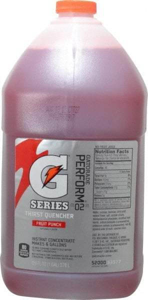 Gatorade - 1 Gal Bottle Fruit Punch Activity Drink - Liquid Concentrate, Yields 6 Gal - Benchmark Tooling