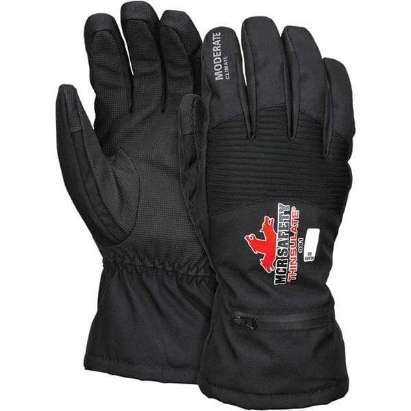 MCR Safety - Size M Synthetic Blend Work Gloves - For Cold Weather, Uncoated, Slip-On Cuff, Full Fingered, Black, Paired - Benchmark Tooling