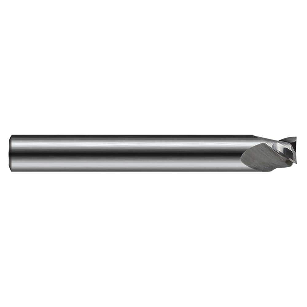 Square End Mill: 0.21'' Dia, 0.118'' LOC, 1/4'' Shank Dia, 2-1/2'' OAL, 3 Flutes, Solid Carbide Single End, Uncoated, 35 ° Helix, RH Cut, RH Flute