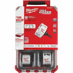 Milwaukee Tool - Hole Saw Kits Minimum Saw Diameter (Inch): 1-1/2 Maximum Saw Diameter (Inch): 4-1/4 - Benchmark Tooling