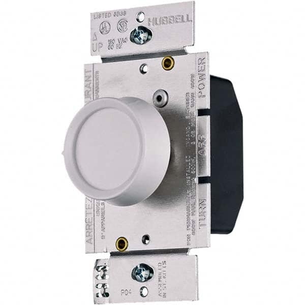 Hubbell Wiring Device-Kellems - 3 Pole, 120 VAC, 5 Amp, Residential Grade Rotary Dimmer Switch - Benchmark Tooling