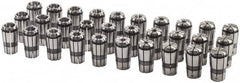 Parlec - 30 Piece, 3/32" to 1" Capacity, Single Angle Collet Set - Series TG/PG 100 - Exact Industrial Supply