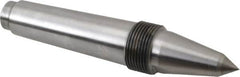 Riten - 5/8" Head Diam, Carbide-Tipped Steel Long Point Solid Dead Center - 4MT Morse Taper, 5/8" Point Diam, 2-9/32" Point Length, 3-3/32" OAL - Benchmark Tooling