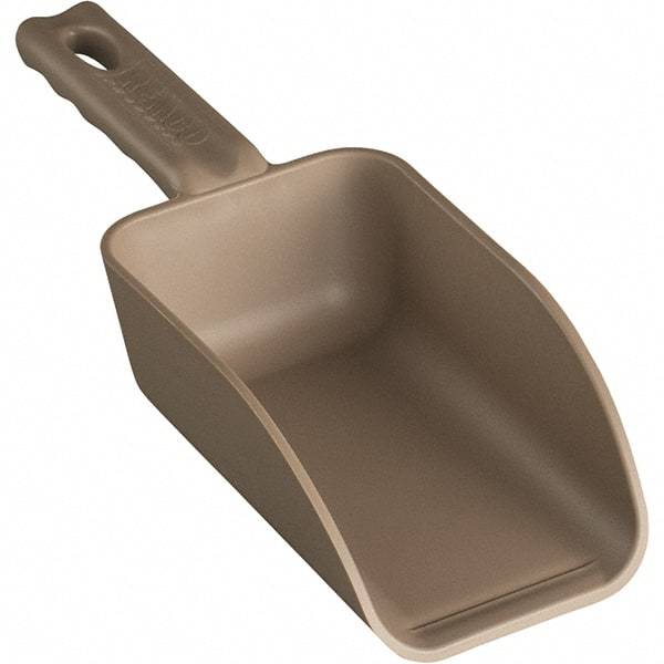 Remco - 32 oz Brown Polypropylene Flat Bottom Scoop - 4.3" Wide x 3" Deep Bowl, 4-1/2" Handle Length, 11-1/2" OAL - Benchmark Tooling