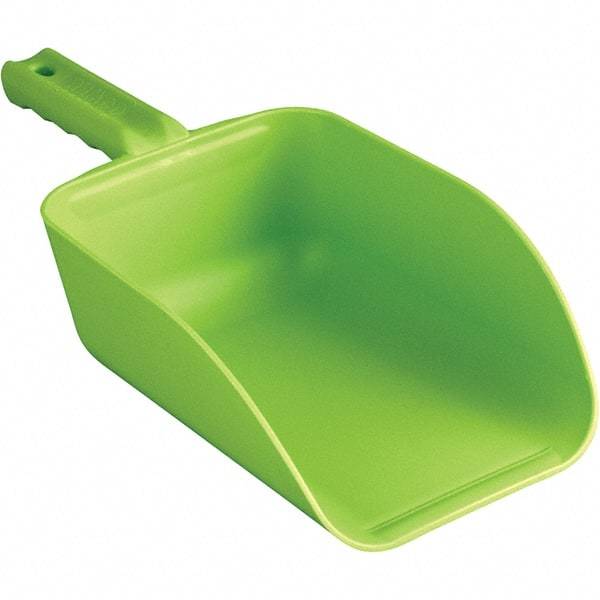 Remco - 82 oz Lime Polypropylene Flat Bottom Scoop - 5.9" Wide x 3.3" Deep Bowl, 4-1/2" Handle Length, 15.1" OAL - Benchmark Tooling