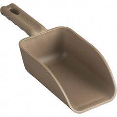 Remco - 16 oz Brown Polypropylene Flat Bottom Scoop - 3.2" Wide x 2" Deep Bowl, 3" Handle Length, 10.4" OAL - Benchmark Tooling