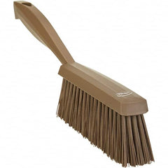 Vikan - 14" OAL, Polyester Staple Set Bench Brush - 2" Bristle Length, 6-3/8" Long Head, Straight Polypropylene Handle, Brown - Benchmark Tooling