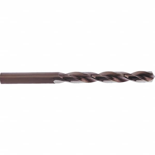 Guhring - 3/8" 135° Cobalt Jobber Drill - Bronze Oxide Finish, Right Hand Cut, Parabolic Flute, Straight Shank, 133mm OAL, Split Point - Benchmark Tooling