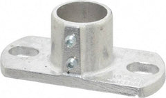 Hollaender - 1-1/4" Pipe, Base Flange, Aluminum Alloy Flange Pipe Rail Fitting - Bright Finish - Benchmark Tooling