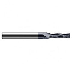 ‎0.1950″ Cutter Diameter × 0.7500″ (3/4″) Length of Cut Carbide Multi-Form 1/4″-20 Thread Milling Cutter, 3 Flutes, AlTiN Coated - Benchmark Tooling