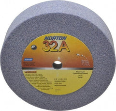 Norton - 6" Diam, 1/2" Hole Size, 1-1/2" Overall Thickness, 46 Grit, Type 6 Tool & Cutter Grinding Wheel - Coarse Grade, Aluminum Oxide, K Hardness, Vitrified Bond, 3,820 RPM - Benchmark Tooling