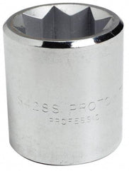 Proto - 3/8", 1/2" Drive, Standard Hand Socket - 8 Points, 1-7/16" OAL, Alloy Steel, Chrome Finish - Benchmark Tooling