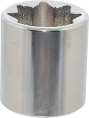 Proto - 7/8", 1/2" Drive, Standard Hand Socket - 8 Points, 1-5/8" OAL, Alloy Steel, Chrome Finish - Benchmark Tooling