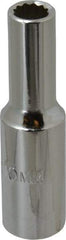 Proto - 1/2" Drive, Deep Hand Socket - 12 Points, 3-1/4" OAL, Chrome Finish - Benchmark Tooling