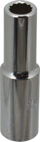 Proto - 1/2" Drive, Deep Hand Socket - 12 Points, 3-1/4" OAL, Chrome Finish - Benchmark Tooling