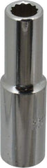 Proto - 1/2" Drive, Deep Hand Socket - 12 Points, 3-1/4" OAL, Chrome Finish - Benchmark Tooling