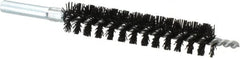 Schaefer Brush - 4" Brush Length, 3/4" Diam, Nylon Single Stem, Single Spiral Condenser Tube Brush - 6-1/4" Long, Nylon, 12-24 Female Connection - Benchmark Tooling