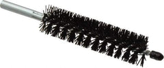 Schaefer Brush - 4" Brush Length, 1" Diam, Nylon Single Stem, Single Spiral Condenser Tube Brush - 6-1/4" Long, Nylon, 12-24 Female Connection - Benchmark Tooling