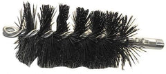 Schaefer Brush - 5" Brush Length, 3-3/4" Diam, Nylon Single Stem, Single Spiral Tube Brush - 7-1/4" Long, Nylon, 1/4" NPSM Male Connection - Benchmark Tooling