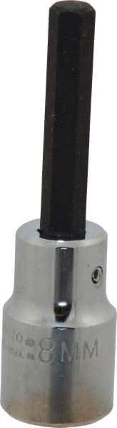 Proto - 1/2" Drive, 8mm Hex Bit Socket - 3-1/4" OAL - Benchmark Tooling
