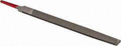 Simonds File - 8" Long, Smooth Cut, Mill American-Pattern File - Single Cut, Tang - Benchmark Tooling