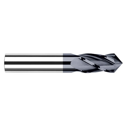 ‎0.6250″ (5/8″) Cutter Diameter × 1.2500″ (1-1/4″) Length of Cut × 120° included Carbide Drill/End Mill, 4 Flutes, AlTiN Coated - Exact Industrial Supply