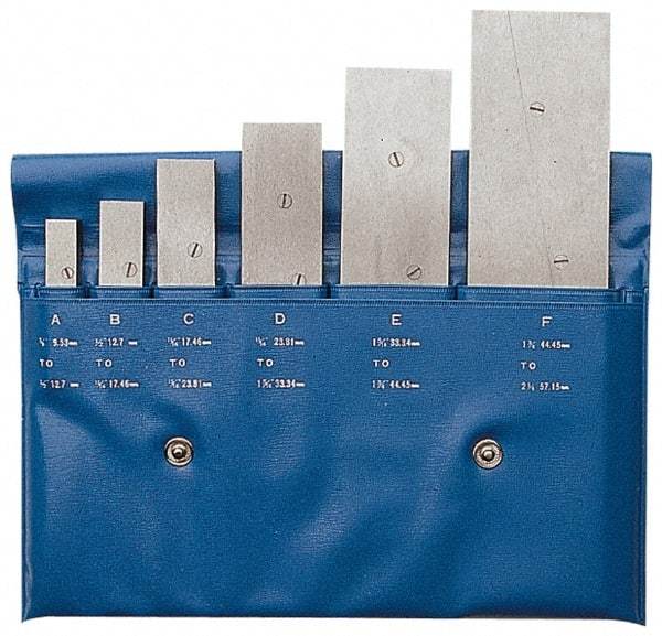 PEC Tools - 3/8 to 2-1/4 Inch Adjustable Parallel Set - Includes Vinyl Pouch, 6 Pieces - Benchmark Tooling