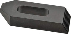 Jergens - 5/8" Stud, Low Carbon Steel, Plain Strap Clamp - 1-1/4" Travel, 4" OAL x 1-1/2" Wide x 3/4" High, Black Oxide Finish, Tapered Nose - Benchmark Tooling