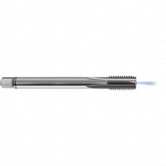 Guhring - M16x1.50 Metric 6HX 4 Flute Bright Finish Solid Carbide Straight Flute Standard Hand Tap - Modified Bottoming, Right Hand Thread, 100mm OAL, D5/D6 Limit, Through Coolant - Benchmark Tooling