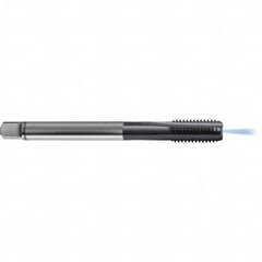 Guhring - M10x1.00 Metric 6HX 3 Flute TiCN Finish High Speed Steel Straight Flute Standard Hand Tap - Modified Bottoming, Right Hand Thread, 90mm OAL, D5/D6 Limit, Through Coolant - Exact Industrial Supply