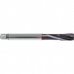 Guhring - M16x2.00 Metric 4 Flute 6H Modified Bottoming Spiral Flute Tap - High Speed Steel, TiAlN Finish, 110mm OAL, Right Hand Flute, Right Hand Thread, D6/D7, Series 1578 - Benchmark Tooling