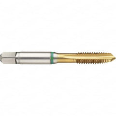 Guhring - #4-48 UNC 3 Flute 3B Plug Spiral Flute Tap - High Speed Steel, TiN Finish, 2" OAL, H2/H3, Series 3391 - Exact Industrial Supply